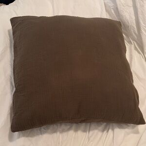West Elm olive green Cotton Throw Pillow